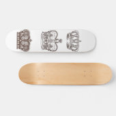 Koninklijk ontwerp met klijke klijke kroon in sti skateboard (Horizontaal)