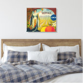 Koninklijk Oranje Etiket Corona, CA Canvas Afdruk (Insitu (Slaapkamer))