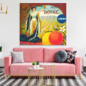 Koninklijk Oranje Etiket Corona, CA Canvas Afdruk (Insitu (Woonkamer))