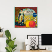 Koninklijk Oranje Etiket Corona, CA Poster (Thuiskantoor)