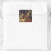 Koninklijk paar rouwt om hun dode dochter vierkante sticker (Tas)