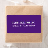 Koninklijk Paars, aangepast, eenvoudig ontwerp Etiket (Insitu)