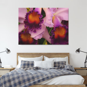 Koninklijk Paars Cattleya Orchid Canvas Afdruk