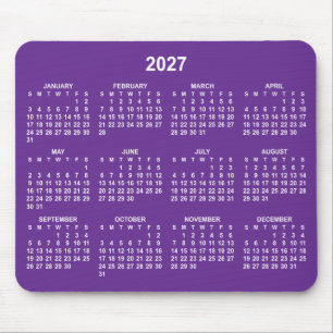 Koninklijk Paars en Wit 2027 Agenda Muismat
