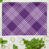 Koninklijk Paars en wit geplakt Theedoek (Gevouwen)