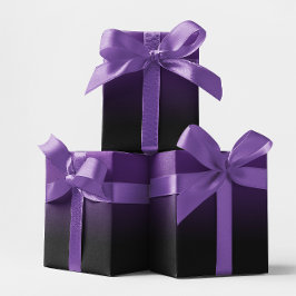 Koninklijk paars en zwart ombre cadeaupapier