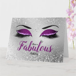 Koninklijk Paars Fabulous Glitter Eyes Grote verja Kaart