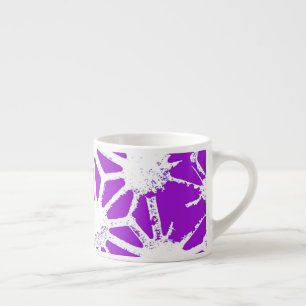 Koninklijk paars geometrisch patroon espresso kop