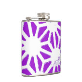 Koninklijk paars geometrisch patroon heupfles (Rechts)