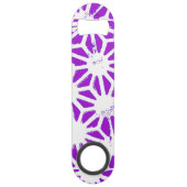 Koninklijk paars geometrisch patroon speed flessenopener (Voorkant)