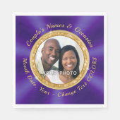 Koninklijk Paars, gepersonaliseerd, servetten met (Voorkant)