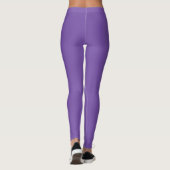 Koninklijk Paars & Goddelijke Damson Script Winter Leggings (Achterkant)