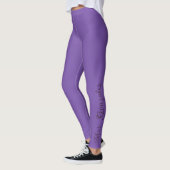 Koninklijk Paars & Goddelijke Damson Script Winter Leggings (Links)