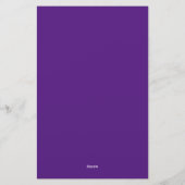 Koninklijk Paars Goud Ombre Glitter Briefpapier (Achterkant)