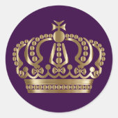 Koninklijk Paars Gouden Kroon Envelope Zegel (Voorkant)
