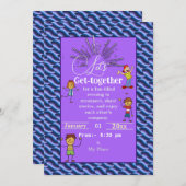 Koninklijk paars kaart (Voorkant / Achterkant)