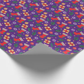 Koninklijk Paars kerstcadeau Cadeaupapier (Hoek)