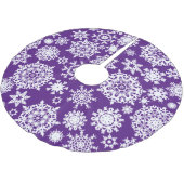 Koninklijk Paars Kerstsneeuwvlokpatroon Kerstboom Rok (Gekanteld)