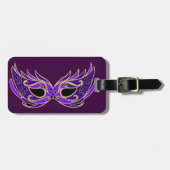 Koninklijk paars maskermasker bagagelabel (Voorkant horizontaal)