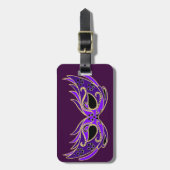 Koninklijk paars maskermasker bagagelabel (Voorkant verticaal)