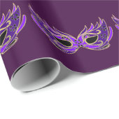 Koninklijk paars maskermasker cadeaupapier (Rol Hoek)