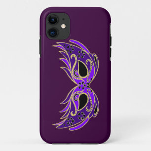 Koninklijk paars maskermasker iPhone 11 hoesje