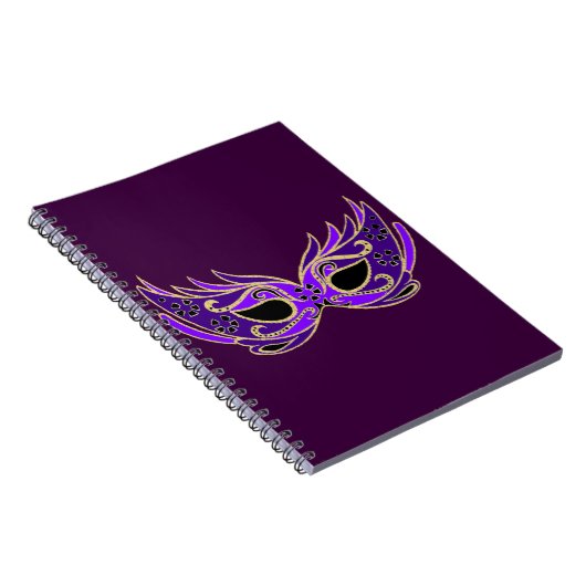 Koninklijk paars maskermasker notitieboek (Rechterzijde)