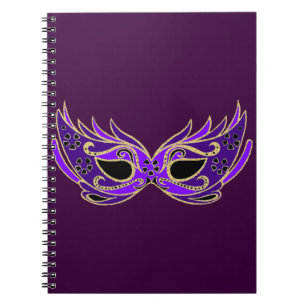 Koninklijk paars maskermasker notitieboek