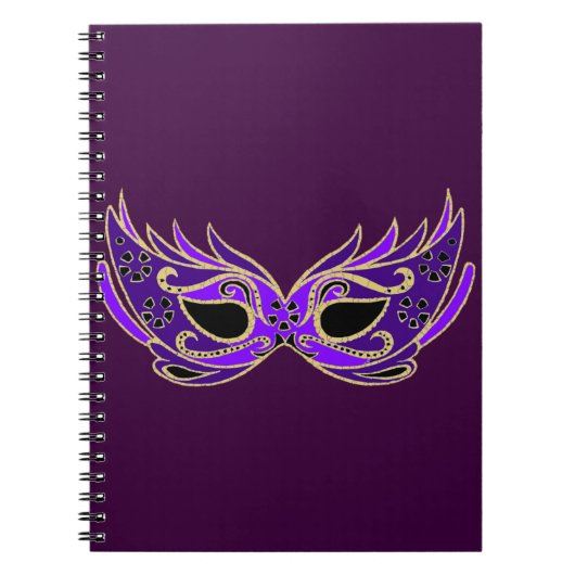 Koninklijk paars maskermasker notitieboek (Voorkant)