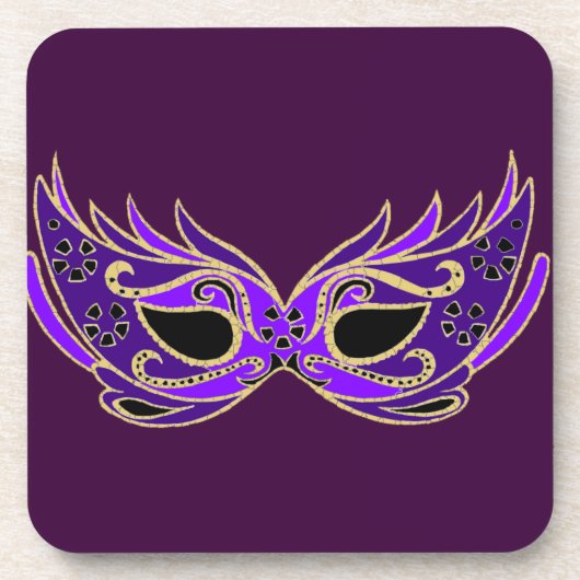 Koninklijk paars maskermasker onderzetter (Voorkant)