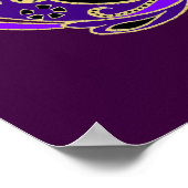 Koninklijk paars maskermasker poster (Hoek)