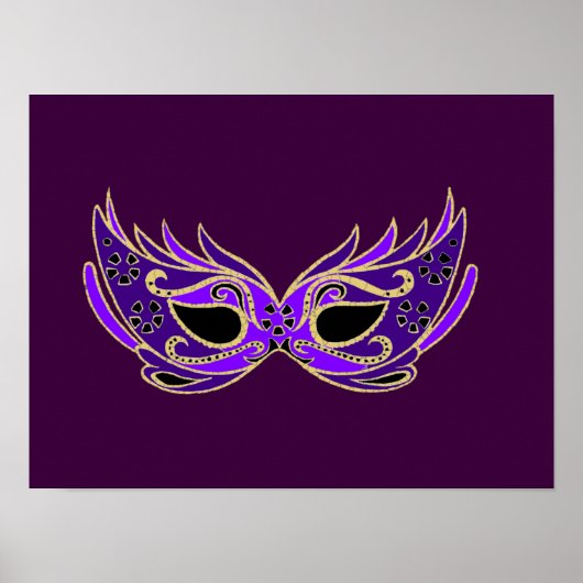 Koninklijk paars maskermasker poster (Voorkant)