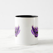 Koninklijk paars maskermasker tweekleurige koffiemok (Center)