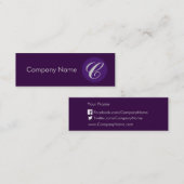 Koninklijk Paars Mini Visitekaartje (Voorkant / Achterkant)