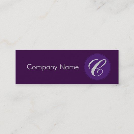 Koninklijk Paars Mini Visitekaartje (Voorkant)
