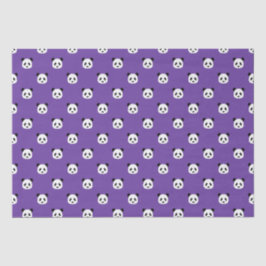 Koninklijk Paars - Minimalistisch Pandandapatroon Tissuepapier