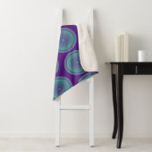 Koninklijk Paars Monogram Mandala Sherpa Blanket Deken (In situ)