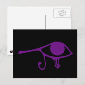 Koninklijk Paars oog van Horus Briefkaart (Voorkant / Achterkant)