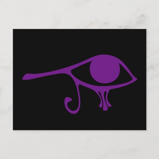 Koninklijk Paars oog van Horus Briefkaart (Voorkant)