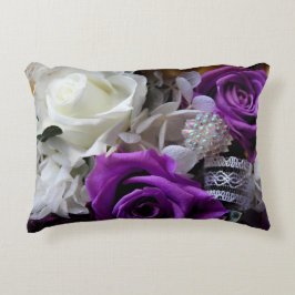 Koninklijk Paars Roos Decoratief Kussen
