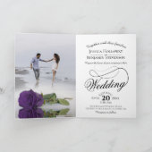 Koninklijk Paars Roos Elegant Romantic Foto Wedden (Binnen)