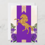 Koninklijk Paars Roos Mariachi Fancy Western Charr Kaart (Achterkant)