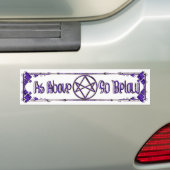Koninklijk Paars Unicursal Bumpersticker (Op auto)