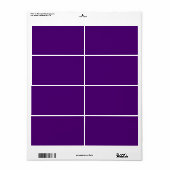 Koninklijk paars (vaste kleur) etiket (Full Sheet)