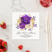 Koninklijk Paars Violet Gold Botanisch Vrijgezelle Servet (Insitu)