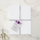 Koninklijk Paars Violet Gold Floral Weduwschap Wel Cadeaulabel (Met Touw)