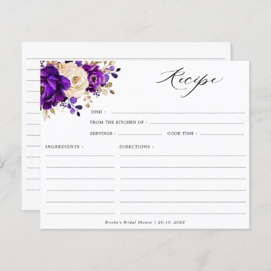 Koninklijk Paars Violet Gold Vrijgezellenfeest rec (Voorkant / Achterkant)