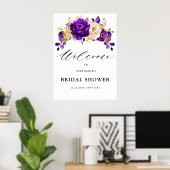 Koninklijk Paars Violet Gold Vrijgezellenfeest Wel Poster (Thuiskantoor)