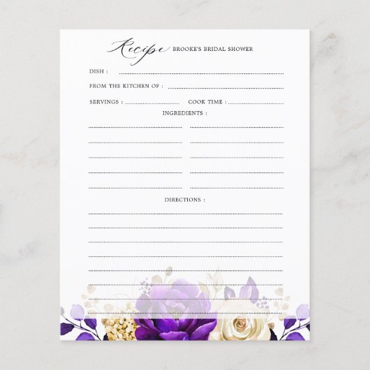 Koninklijk Paars Violette Gouden Bruiloft Feest Re (Voorkant)