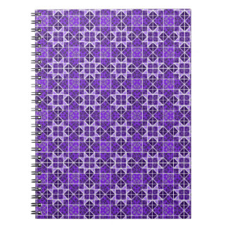 Koninklijk Paars Weathervane Quilt Block Geometric Notitieboek